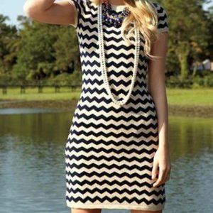 Lilly Pulitzer Santana Wool Sweater Chevron Dress